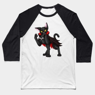 VampiCat: Black Baseball T-Shirt